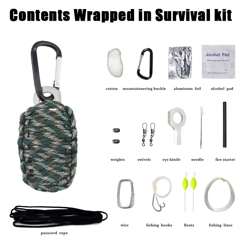 Paracord Survival Kit - Fishing Gear - Rapid Survival