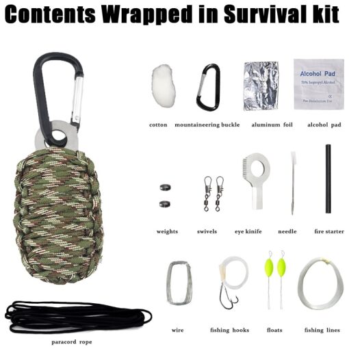 Paracord Survival Kit Camo