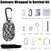 Paracord Survival Kit Black and White