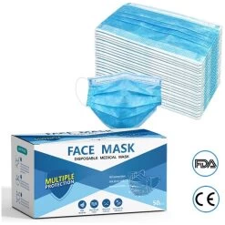 Protective Face Masks - 50 per box